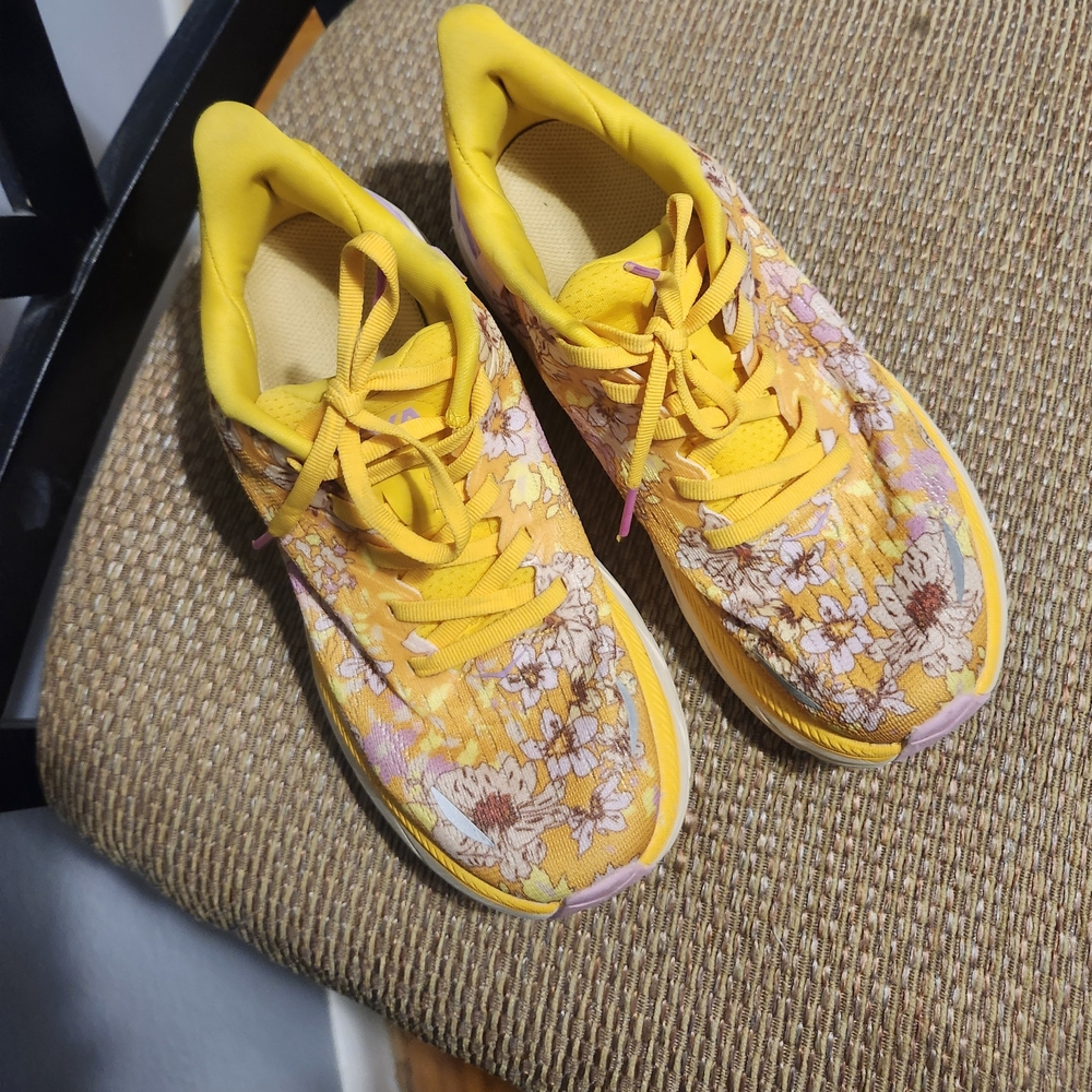Hoka x Free People - One One Yellow Floral Athletic Shoes